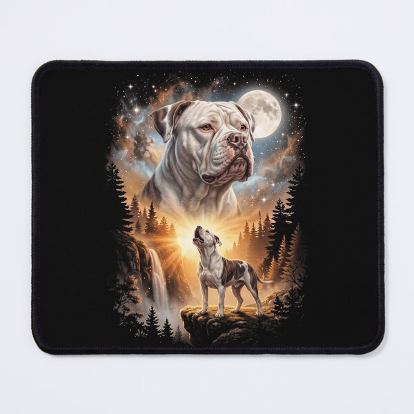 Item preview, American Bulldog Howling Moon Art Dog Mom Dad Lover designed and sold by dian-rody-crest.