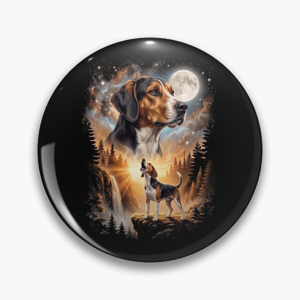 Item preview, American Foxhound Howling Moon Art Dog Mom Dad Lover designed and sold by dian-rody-crest.