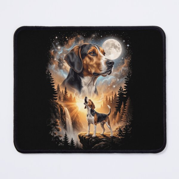Item preview, American Foxhound Howling Moon Art Dog Mom Dad Lover designed and sold by dian-rody-crest.