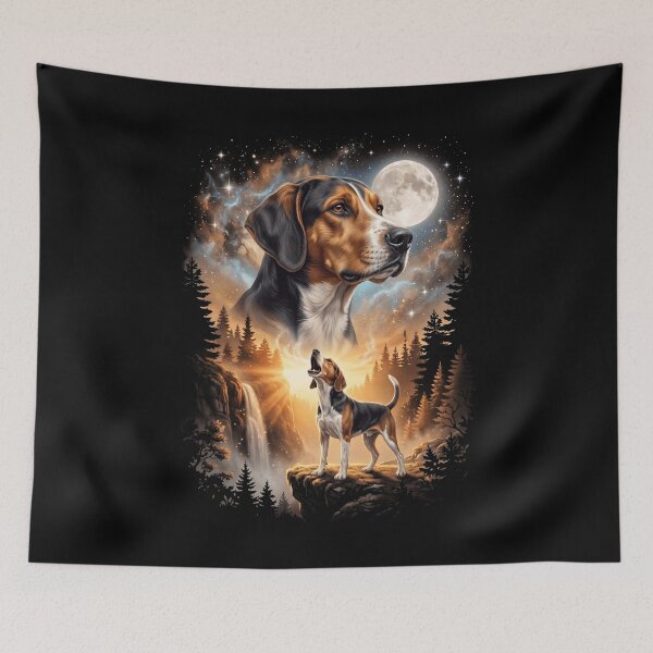 Item preview, American Foxhound Howling Moon Art Dog Mom Dad Lover designed and sold by dian-rody-crest.