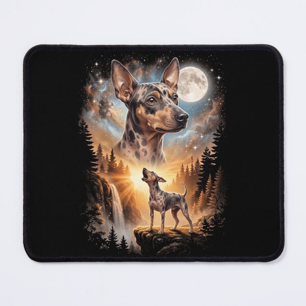 Item preview, American Hairless Terrier Howling Moon Art Dog Mom Dad Lover designed and sold by dian-rody-crest.