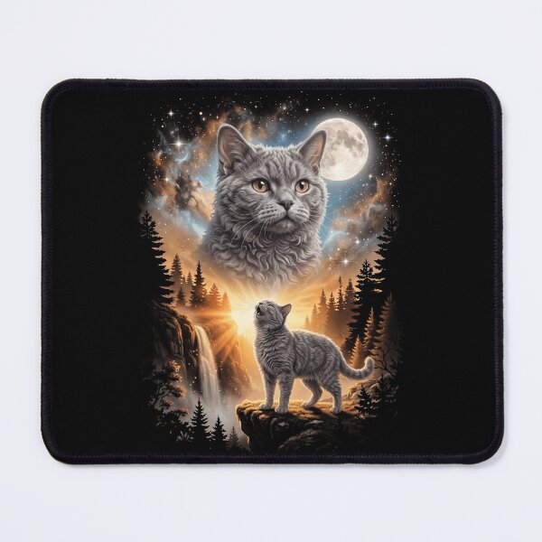 Item preview, American Wirehair Howling Moon Art Cat Mom Dad Lover designed and sold by dian-rody-crest.