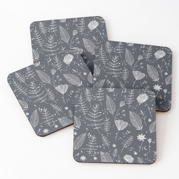 Item preview, Charcoal Gray Wildflower Line Art designed and sold by Little Wimbly.