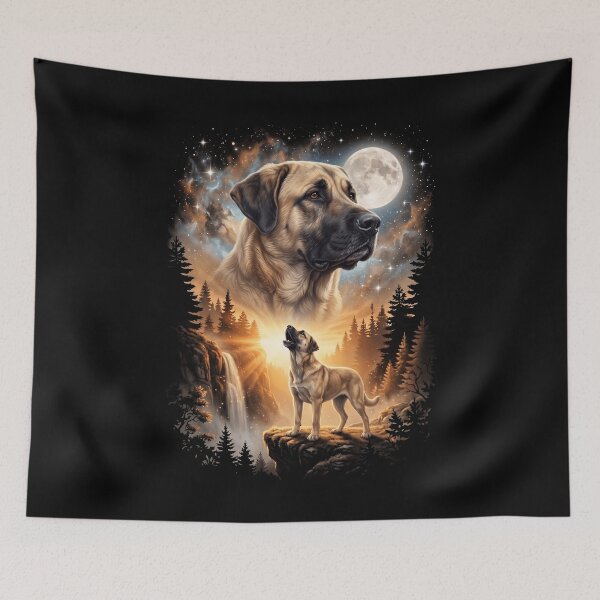 Item preview, Anatolian Shepherd Dog Howling Moon Art Dog Mom Dad Lover designed and sold by dian-rody-crest.