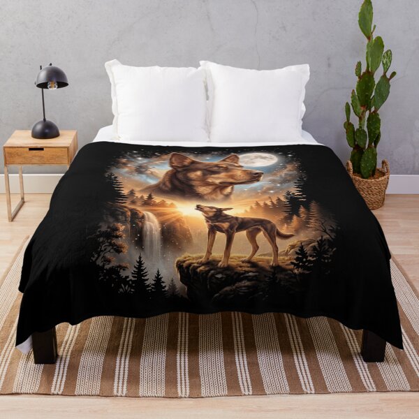 Item preview, Australian Kelpie Howling Moon Art Dog Mom Dad Lover designed and sold by dian-rody-crest.