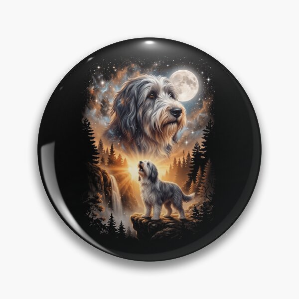 Item preview, Bearded Collie Howling Moon Art Dog Mom Dad Lover designed and sold by dian-rody-crest.