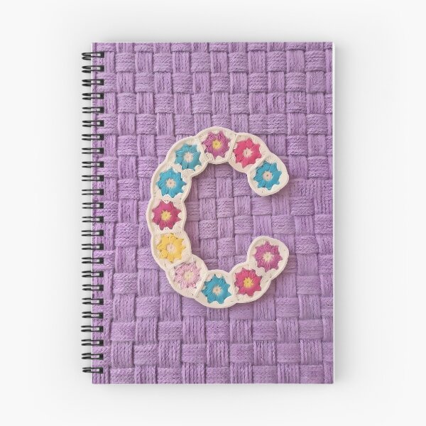 Item preview, Granny Square Letter C Floral Crochet Lavender designed and sold by LuisWorks.