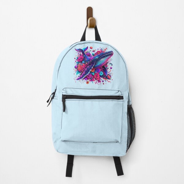 Item preview, Maximalist Neon Whale Galactic Flower Botanical designed and sold by WRParadise.