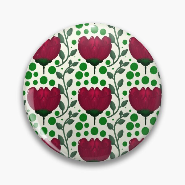 Item preview,  Crimson Tulip Floral Pattern | Elegant Red Botanical Flowers on Black | Modern Garden Design designed and sold by HopeAndHustle.