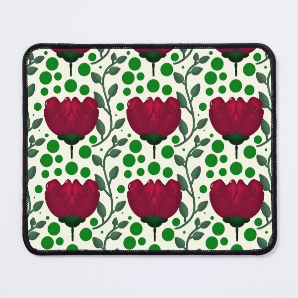 Item preview, Crimson Tulip Floral Pattern | Elegant Red Botanical Flowers on Black | Modern Garden Design designed and sold by HopeAndHustle.