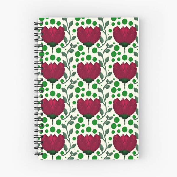 Item preview,  Crimson Tulip Floral Pattern | Elegant Red Botanical Flowers on Black | Modern Garden Design designed and sold by HopeAndHustle.