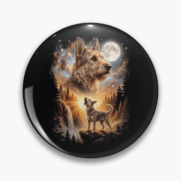 Item preview, Berger Picard Howling Moon Art Dog Mom Dad Lover designed and sold by dian-rody-crest.