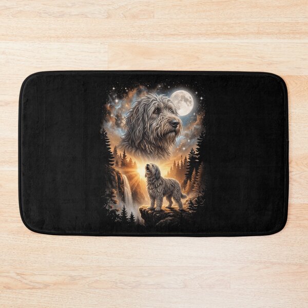 Item preview, Bergamasco Shepherd Howling Moon Art Dog Mom Dad Lover designed and sold by dian-rody-crest.