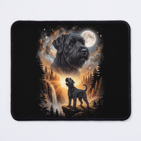Item preview, Black Russian Terrier Howling Moon Art Dog Mom Dad Lover designed and sold by dian-rody-crest.