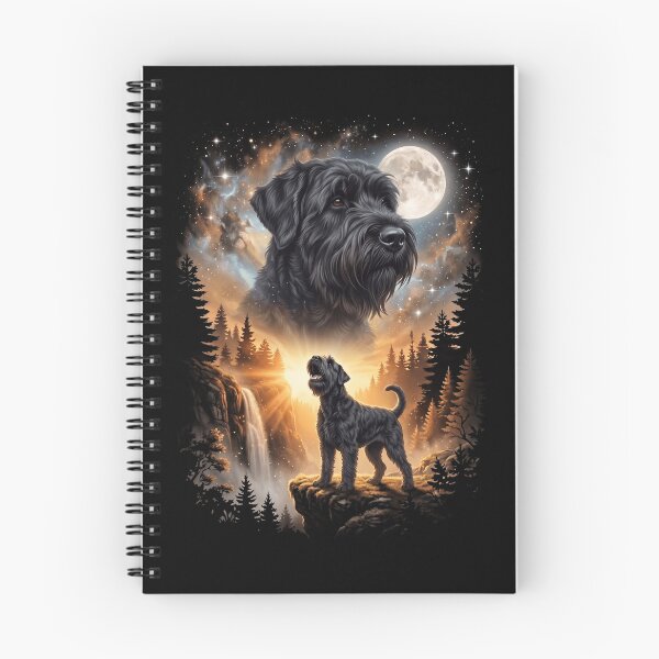 Item preview, Black Russian Terrier Howling Moon Art Dog Mom Dad Lover designed and sold by dian-rody-crest.