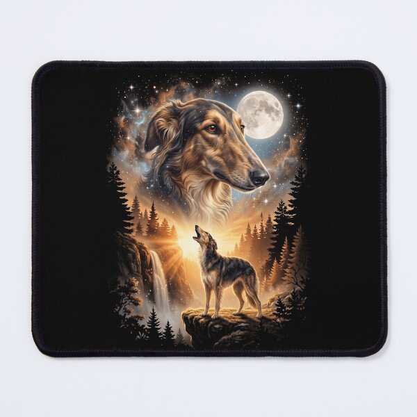 Item preview, Borzoi Howling Moon Art Dog Mom Dad Lover designed and sold by dian-rody-crest.
