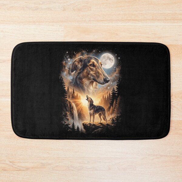 Item preview, Borzoi Howling Moon Art Dog Mom Dad Lover designed and sold by dian-rody-crest.