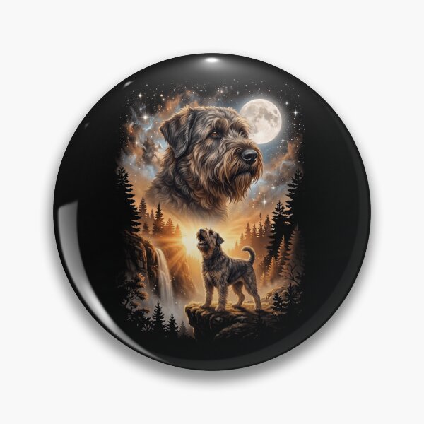 Item preview, Bouvier des Flandres Howling Moon Art Dog Mom Dad Lover designed and sold by dian-rody-crest.