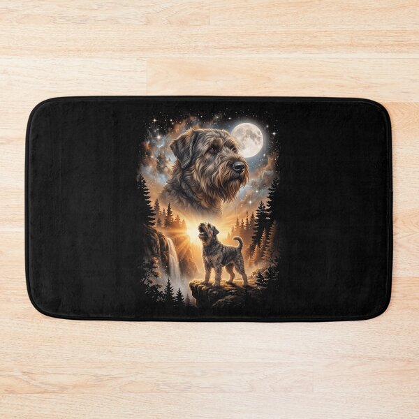 Item preview, Bouvier des Flandres Howling Moon Art Dog Mom Dad Lover designed and sold by dian-rody-crest.