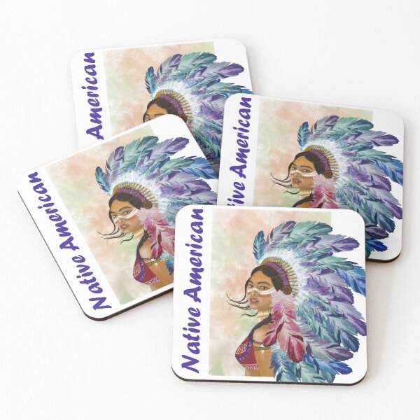 Item preview, Native American Girl Portrait | Colorful Indigenous Inspired Digital Art designed and sold by NiinaZyl.