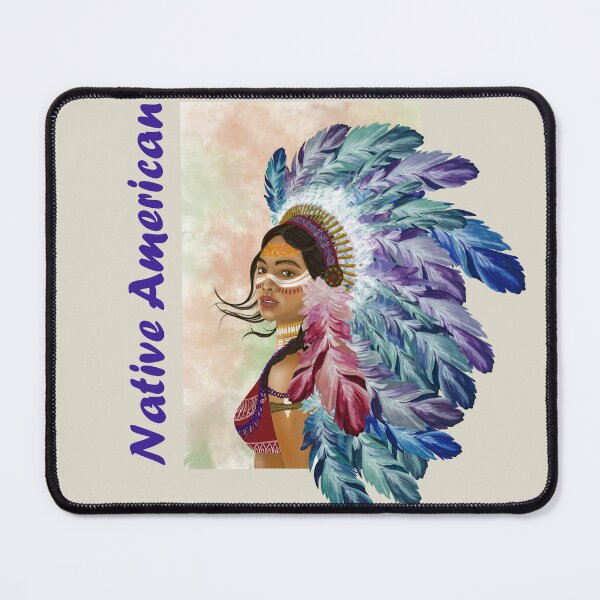 Item preview, Native American Girl Portrait | Colorful Indigenous Inspired Digital Art designed and sold by NiinaZyl.