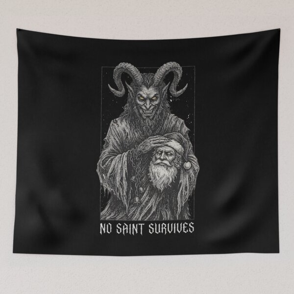 Item preview, Krampus and Santa Vintage Gothic Horror – No Saint Survives designed and sold by SidTastic .