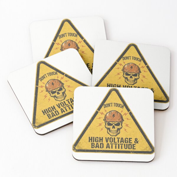 Item preview, Electrician High Voltage Bad Attitude Skull designed and sold by bangsy.