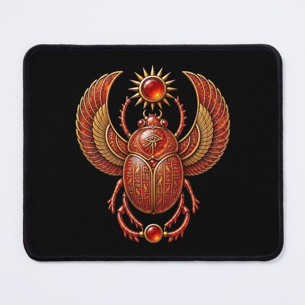 Item preview, Carnelian Scarab | Ancient Egyptian Hieroglyphics Art designed and sold by Zaru Art Studio.