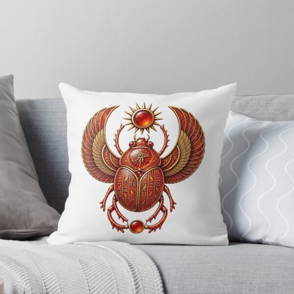 Item preview, Carnelian Scarab | Ancient Egyptian Hieroglyphics Art designed and sold by Zaru Art Studio.