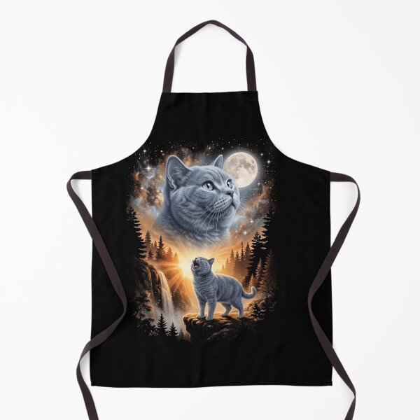 Item preview, British Shorthair Howling Moon Art Cat Mom Dad Lover designed and sold by dian-rody-crest.