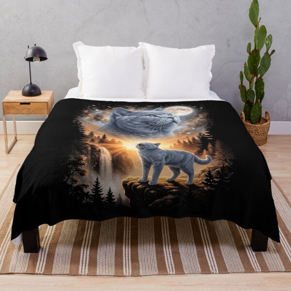 Item preview, British Shorthair Howling Moon Art Cat Mom Dad Lover designed and sold by dian-rody-crest.