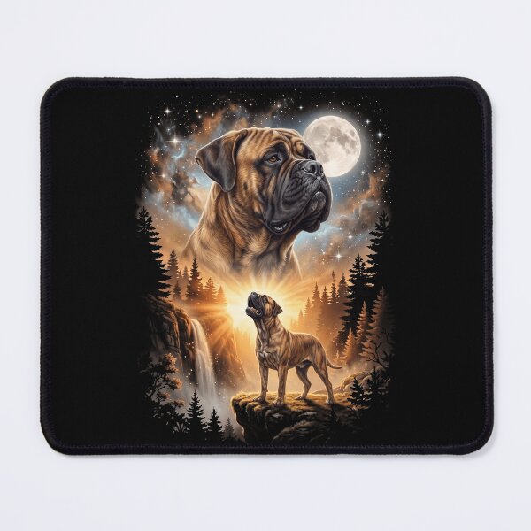 Item preview, Bullmastiff Howling Moon Art Dog Mom Dad Lover designed and sold by dian-rody-crest.