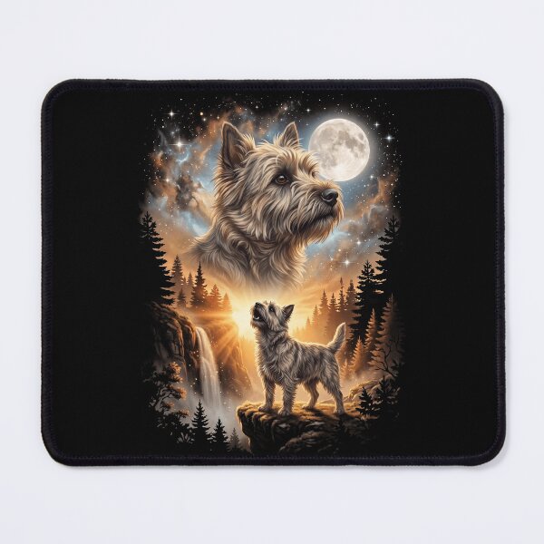 Item preview, Cairn Terrier Howling Moon Art Dog Mom Dad Lover designed and sold by dian-rody-crest.