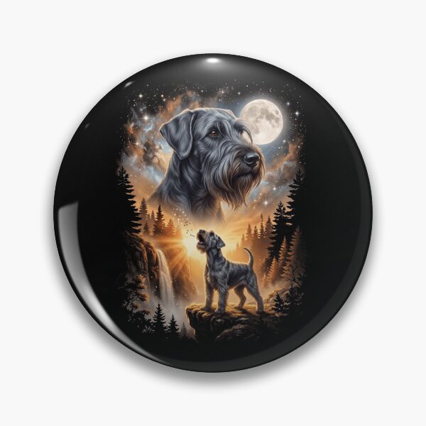 Artikelvorschau, Cesky Terrier heulender Mond Kunst Hundemama Papa Liebhaber entworfen und verkauft von dian-rody-crest.