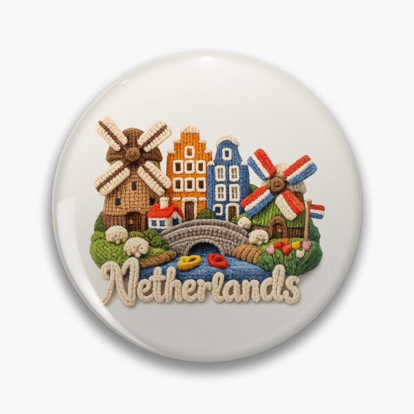 Item preview, Knitted Netherlands Landmark | Handmade Yarn Knit Travel Souvenir designed and sold by Moons Studio.