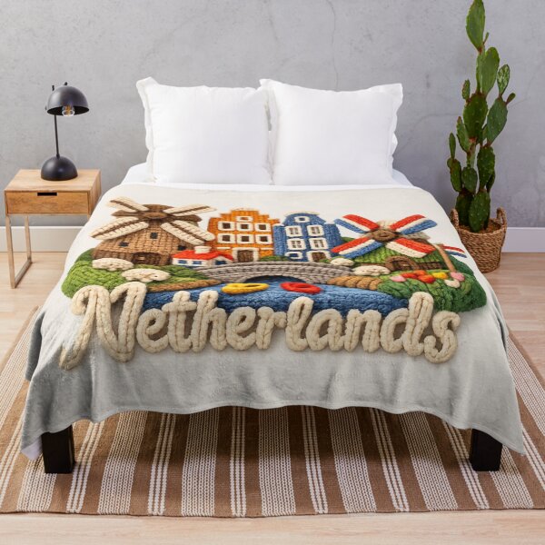 Item preview, Knitted Netherlands Landmark | Handmade Yarn Knit Travel Souvenir designed and sold by Moons Studio.