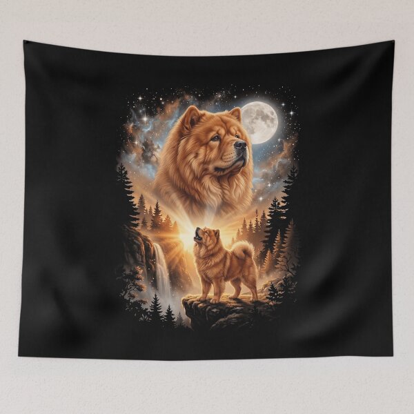Item preview, Chow Chow Howling Moon Art Dog Mom Dad Lover designed and sold by dian-rody-crest.