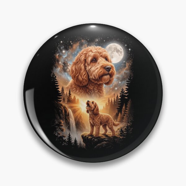 Item preview, Cockapoo Howling Moon Art Dog Mom Dad Lover designed and sold by dian-rody-crest.