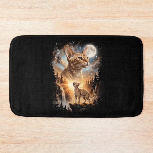 Item preview, Cornish Rex Howling Moon Art Cat Mom Dad Lover designed and sold by dian-rody-crest.