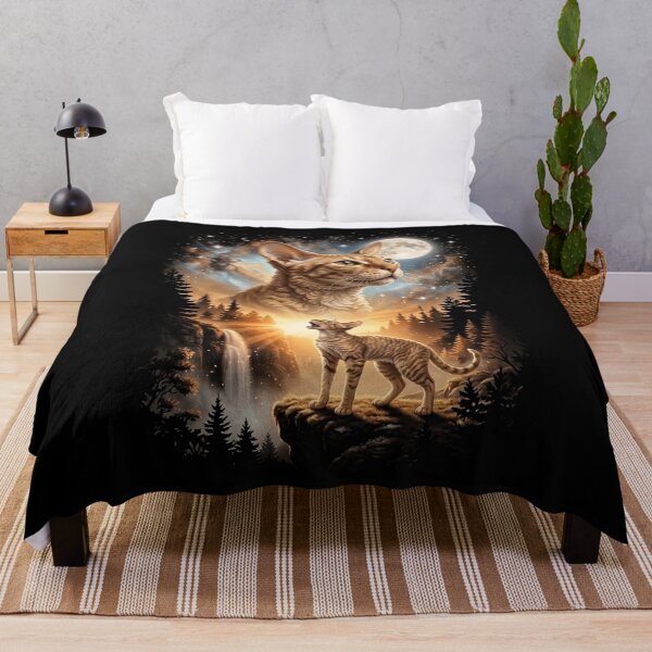 Item preview, Cornish Rex Howling Moon Art Cat Mom Dad Lover designed and sold by dian-rody-crest.