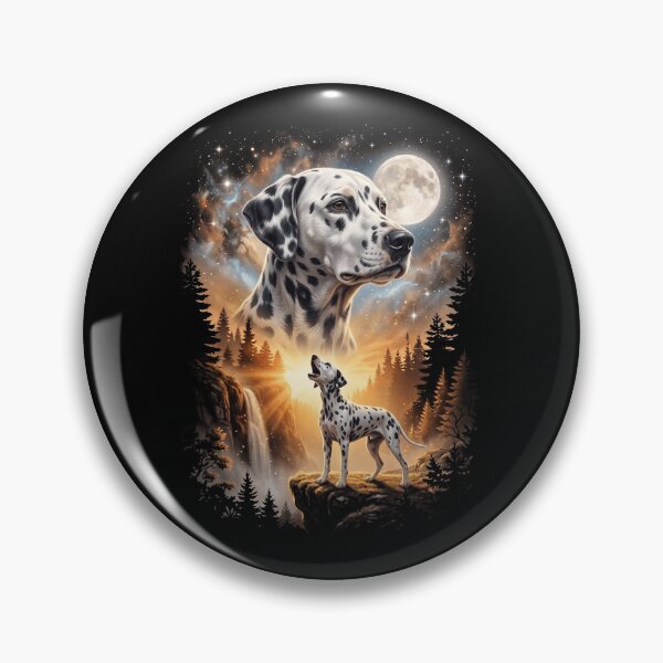 Item preview, Dalmatian Howling Moon Art Dog Mom Dad Lover designed and sold by dian-rody-crest.