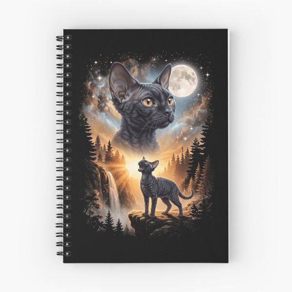 Item preview, Devon Rex Howling Moon Art Cat Mom Dad Lover designed and sold by dian-rody-crest.