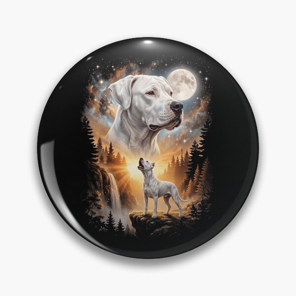 Item preview, Dogo Argentino Howling Moon Art Dog Mom Dad Lover designed and sold by dian-rody-crest.