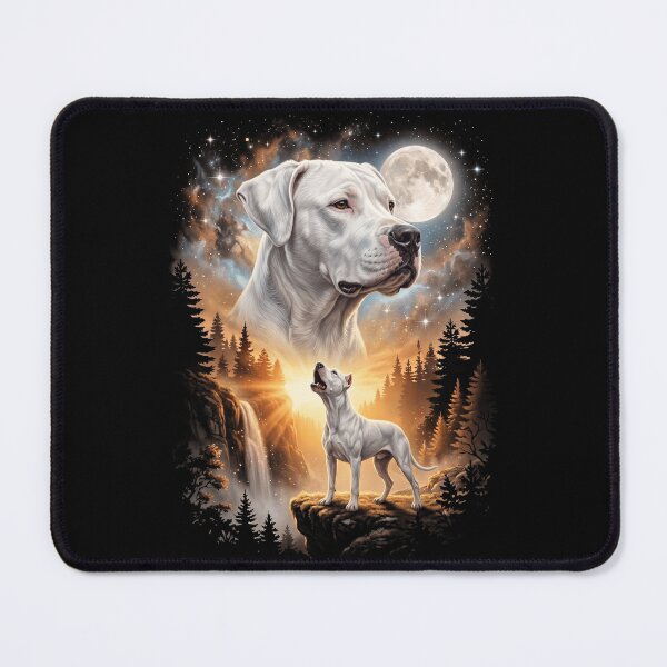 Item preview, Dogo Argentino Howling Moon Art Dog Mom Dad Lover designed and sold by dian-rody-crest.