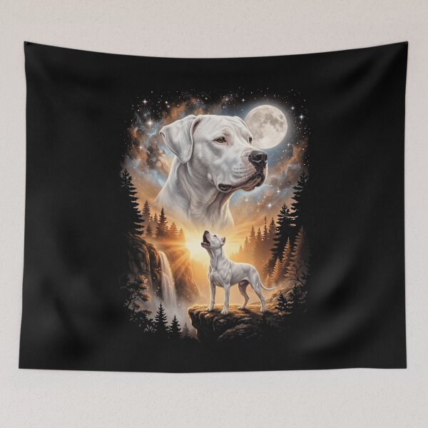 Item preview, Dogo Argentino Aullando Luna Arte Perro Mamá Papá Amante designed and sold by dian-rody-crest.