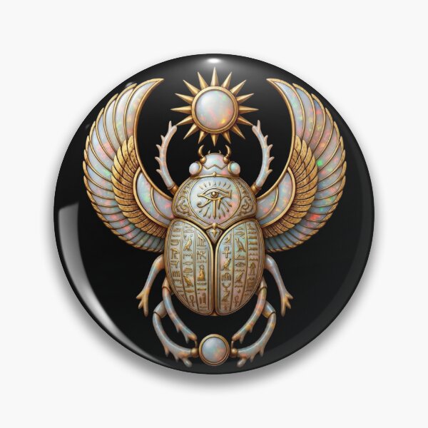 Artikelvorschau, Opal-Skarabäus | Altägyptische Hieroglyphenkunst entworfen und verkauft von Zaru Art Studio.