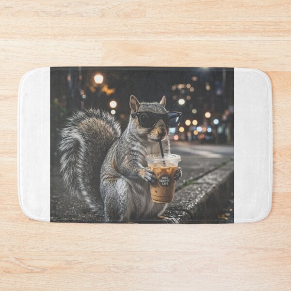 Item preview, Cool Squirrel Drinking Iced Coffee Wearing Sunglasses Meme designed and sold by raedattia.