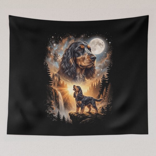Item preview, English Cocker Spaniel Howling Moon Art Dog Mom Dad Lover designed and sold by dian-rody-crest.