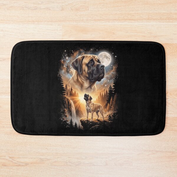 Item preview, English Mastiff Howling Moon Art Dog Mom Dad Lover designed and sold by dian-rody-crest.