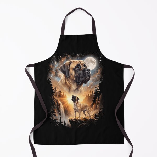 Item preview, English Mastiff Howling Moon Art Dog Mom Dad Lover designed and sold by dian-rody-crest.